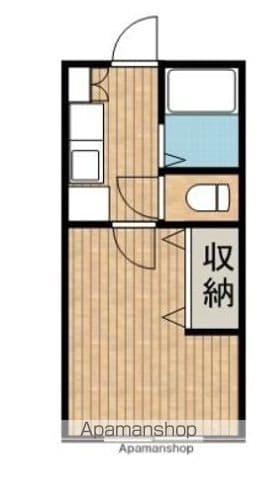 ハワイアンヴィレッジ(ワンルーム/1階)の間取り写真