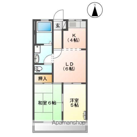セントラルパークA・B(2LDK/2階)の間取り写真
