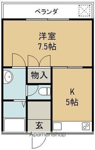 ロイヤルハイツ(1DK/3階)の間取り写真