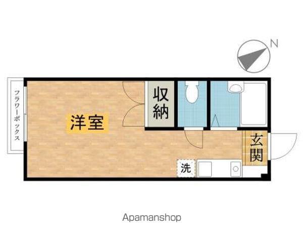 レジオン藤(ワンルーム/2階)の間取り写真