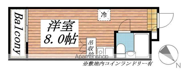 メゾンドプリムヴェール(ワンルーム/1階)の間取り写真