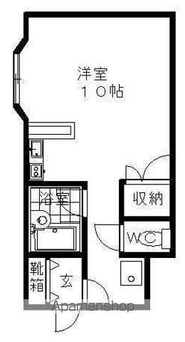 クローバーマンションパオ(ワンルーム/3階)の間取り写真
