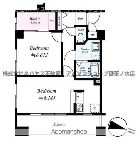 エスコート音羽(1DK/5階)の間取り写真