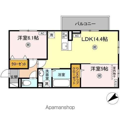 D-ROOM パレットハウス(2LDK/3階)の間取り写真