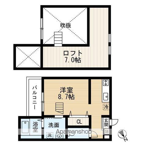 FELICITA(ワンルーム/1階)の間取り写真