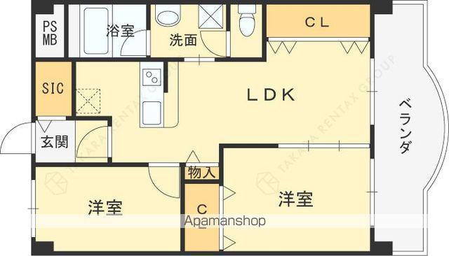 第一チェリーマンション(2LDK/3階)の間取り写真
