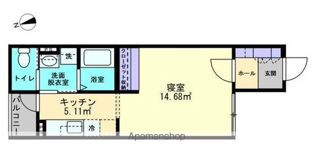 ミュー亀井町(1K/2階)の間取り写真