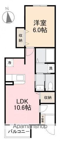 ブリーゼA・B・C(1LDK/1階)の間取り写真