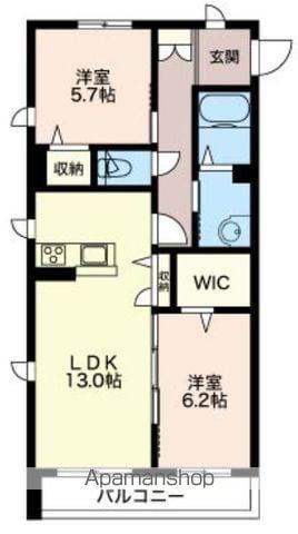 ベルクルー Ⅱ(2LDK/3階)の間取り写真