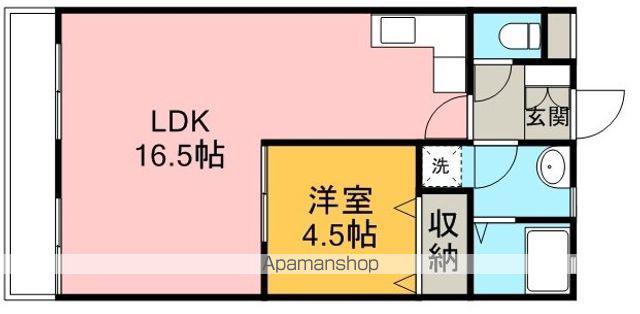 鶴ヶ島クレインハイツ(1LDK/3階)の間取り写真