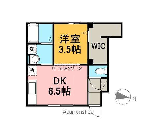 ロベール新和(1DK/1階)の間取り写真