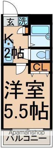 アレイハイム(1K/1階)の間取り写真