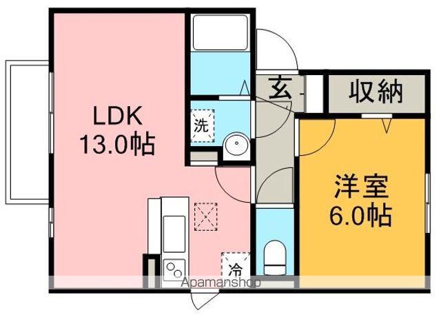 オアシス(1LDK/1階)の間取り写真