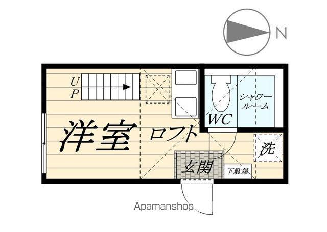 ヒルズ鶴見小野(ワンルーム/1階)の間取り写真