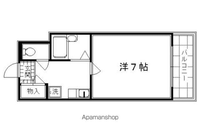 ピラーズ御所西(1K/3階)の間取り写真