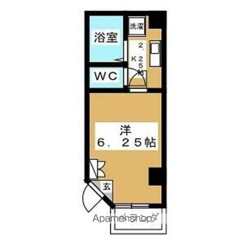 アリアン萱場(1K/5階)の間取り写真