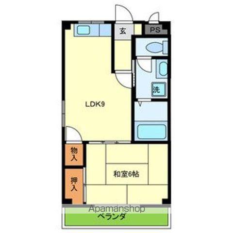 ルミエールハイツ守口(1LDK/2階)の間取り写真