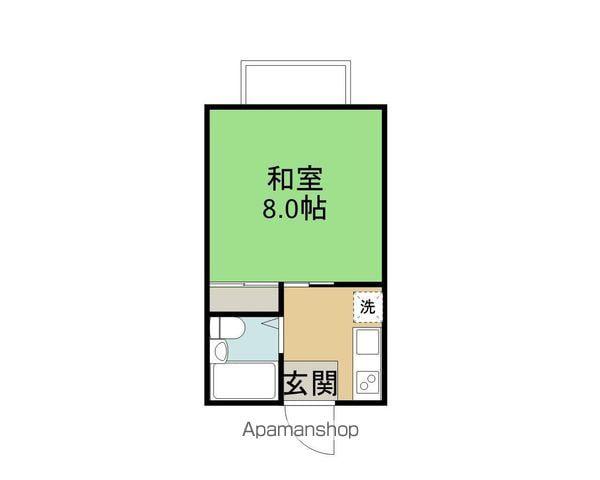 メゾンKK2(1K/1階)の間取り写真