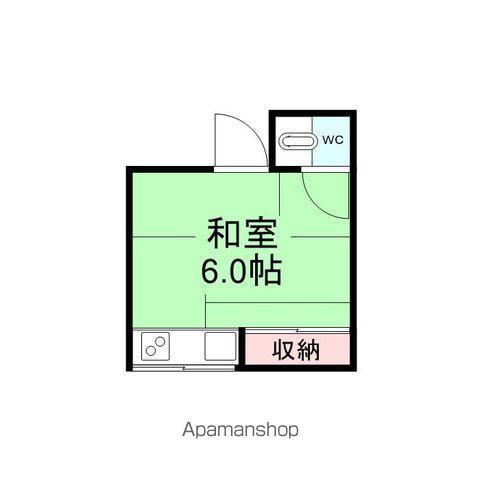 宝山荘(ワンルーム/2階)の間取り写真
