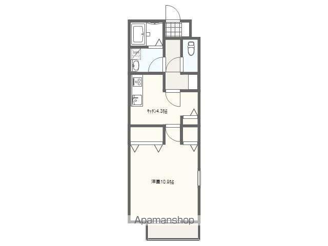 サンガーデンひかりⅢ(1K/2階)の間取り写真