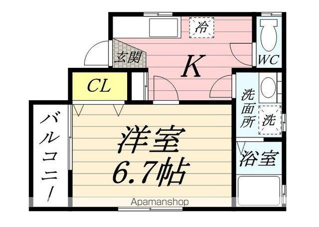 ハイム中央(1K/3階)の間取り写真