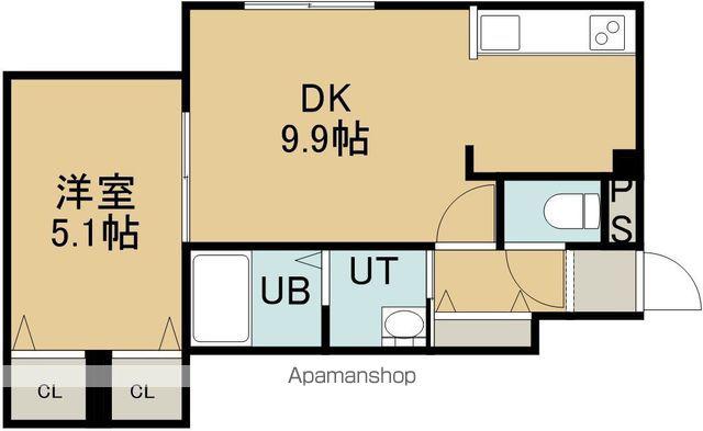 BARRY花園(1DK/1階)の間取り写真
