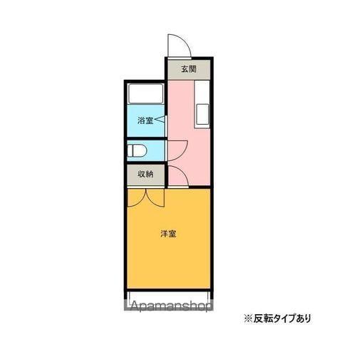 スカイパレス福島A(1K/2階)の間取り写真