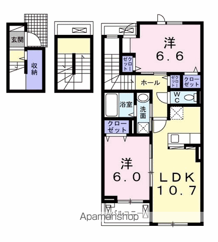 ヴィクトワールⅡ(2LDK/3階)の間取り写真