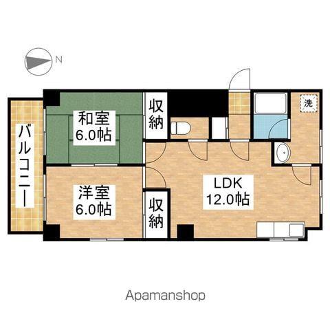 サンパーク千代田(2LDK/3階)の間取り写真