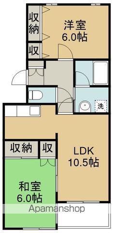 アゼリアコート(2LDK/3階)の間取り写真