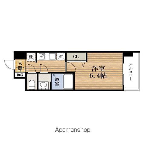 ブランシエスタMORINOMIYA(1K/13階)の間取り写真
