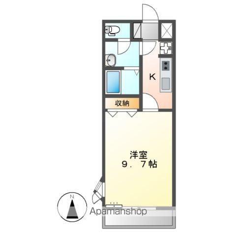 プロスパーク犬山(1K/2階)の間取り写真