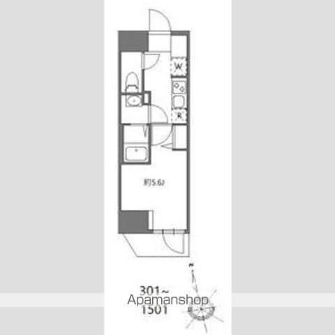 ジェイアール稲毛駅前レジデンス(1K/11階)の間取り写真