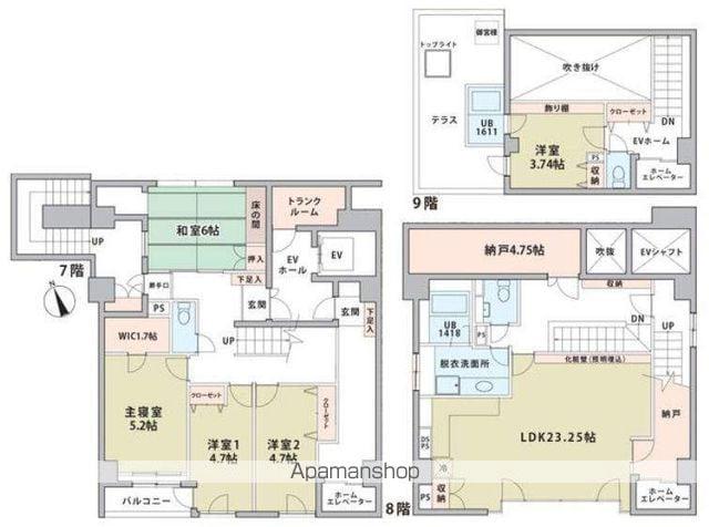 アーク阿佐ヶ谷(5SLDK/7階)の間取り写真