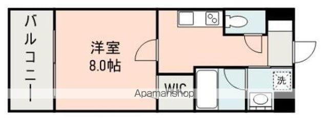 PRELUDE新町(1K/13階)の間取り写真