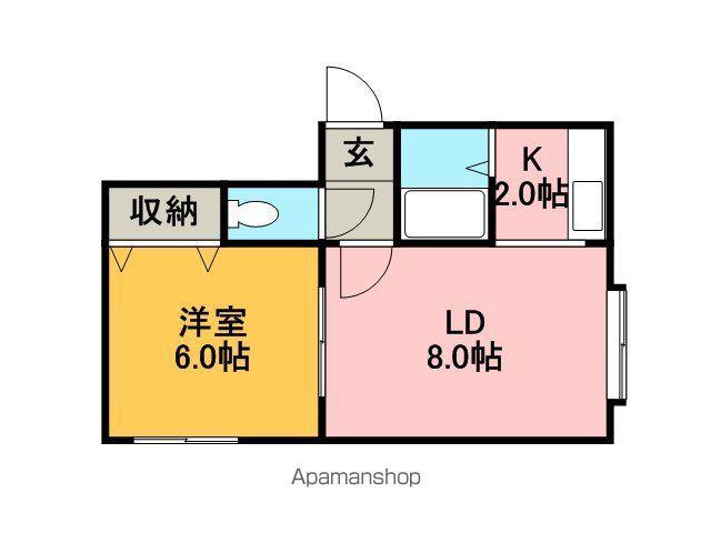 パークアベニュー富丘(1LDK/3階)の間取り写真