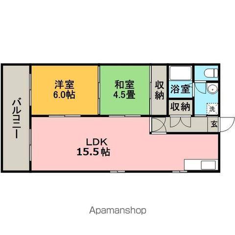 REステートビル(2LDK/2階)の間取り写真