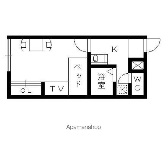 レオパレス太陽(1K/2階)の間取り写真