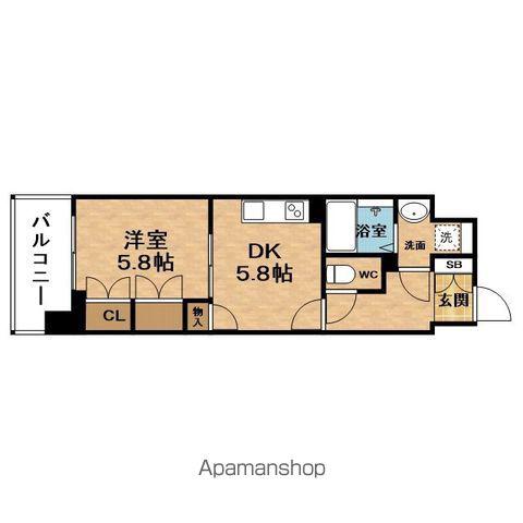 SACIADAITAKU26(1DK/9階)の間取り写真