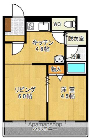 クオーレ(1LDK/1階)の間取り写真