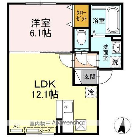 B.S HEART A(1LDK/1階)の間取り写真