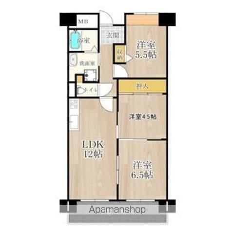パークモダン高井田2(3LDK/6階)の間取り写真