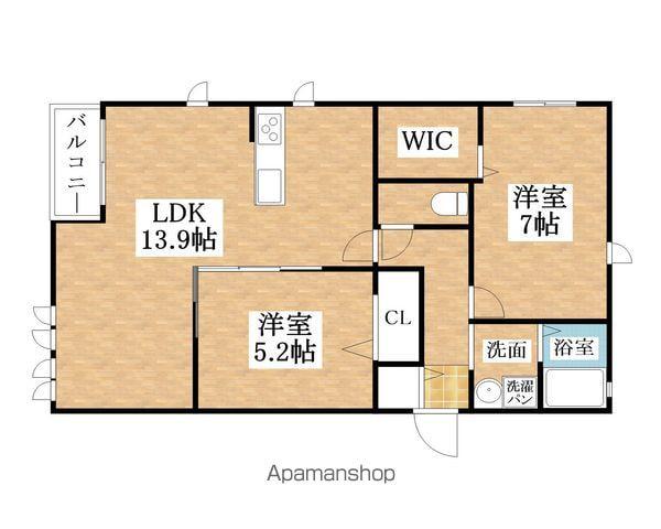 ラ・フレーズ(2LDK/1階)の間取り写真