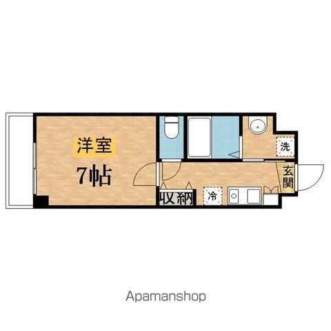 リジェールせきば(1K/3階)の間取り写真