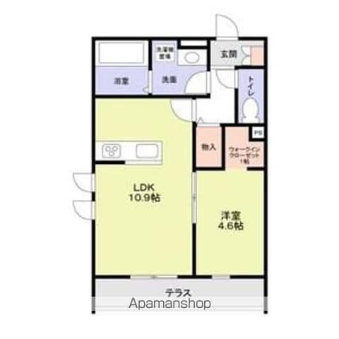 BELL FEMME SATO(1LDK/1階)の間取り写真