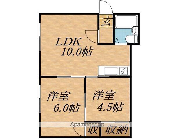 ハイデンス25(2LDK/1階)の間取り写真