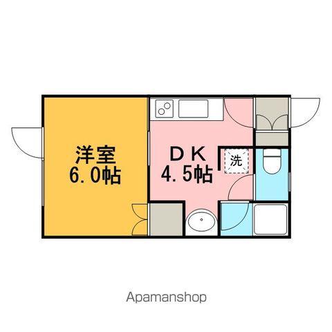 ハイツオブクレストⅡ(1DK/2階)の間取り写真