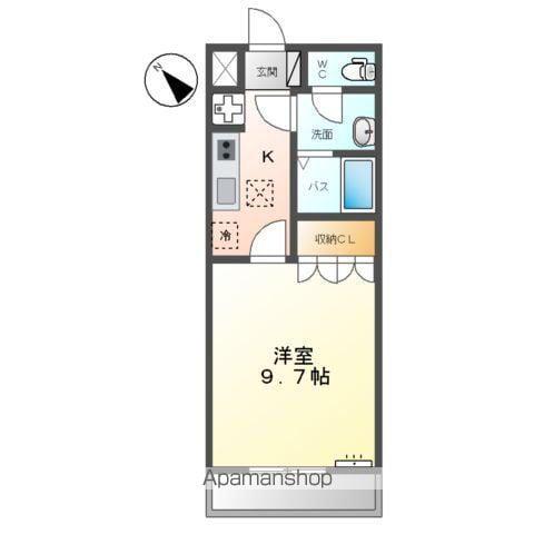 パルティールY(1K/1階)の間取り写真