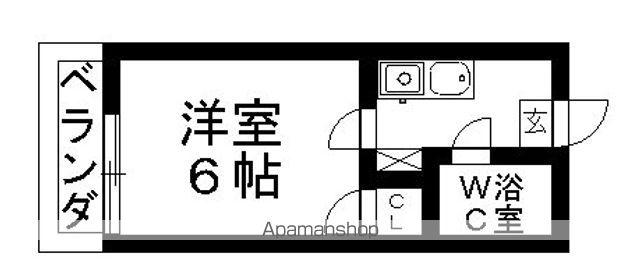 マリモビル(1K/3階)の間取り写真