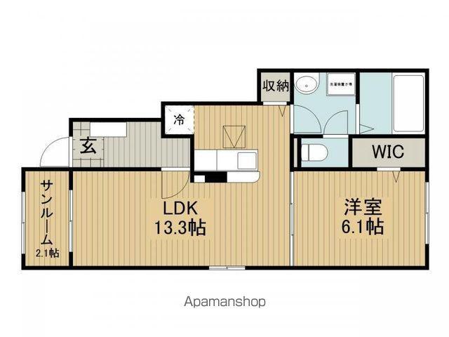 D・K カクモⅡ(1LDK/1階)の間取り写真